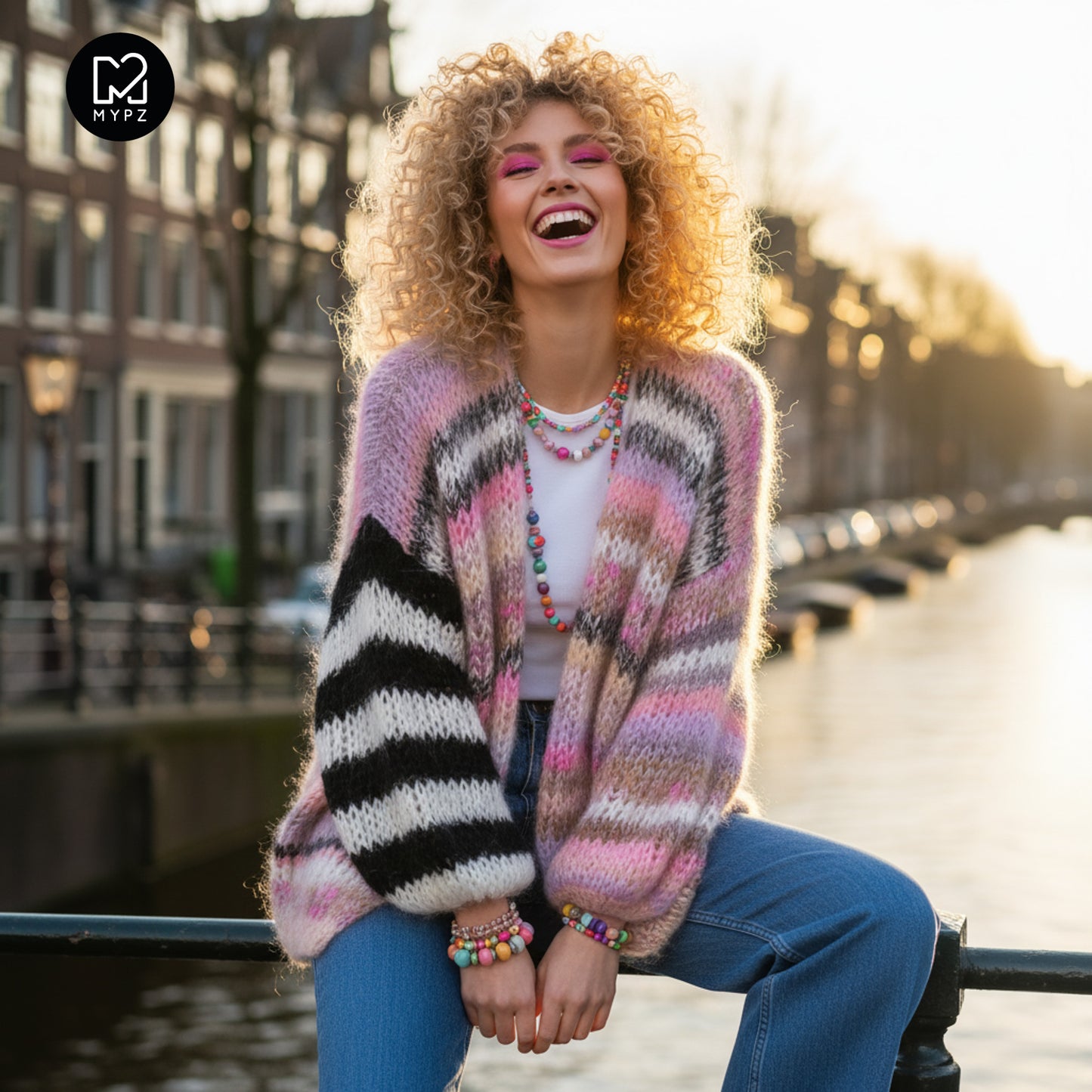 Breipakket – MYPZ Chunky Mohair Cardigan Funky Caramel No.15 (ENG-NL-DE)