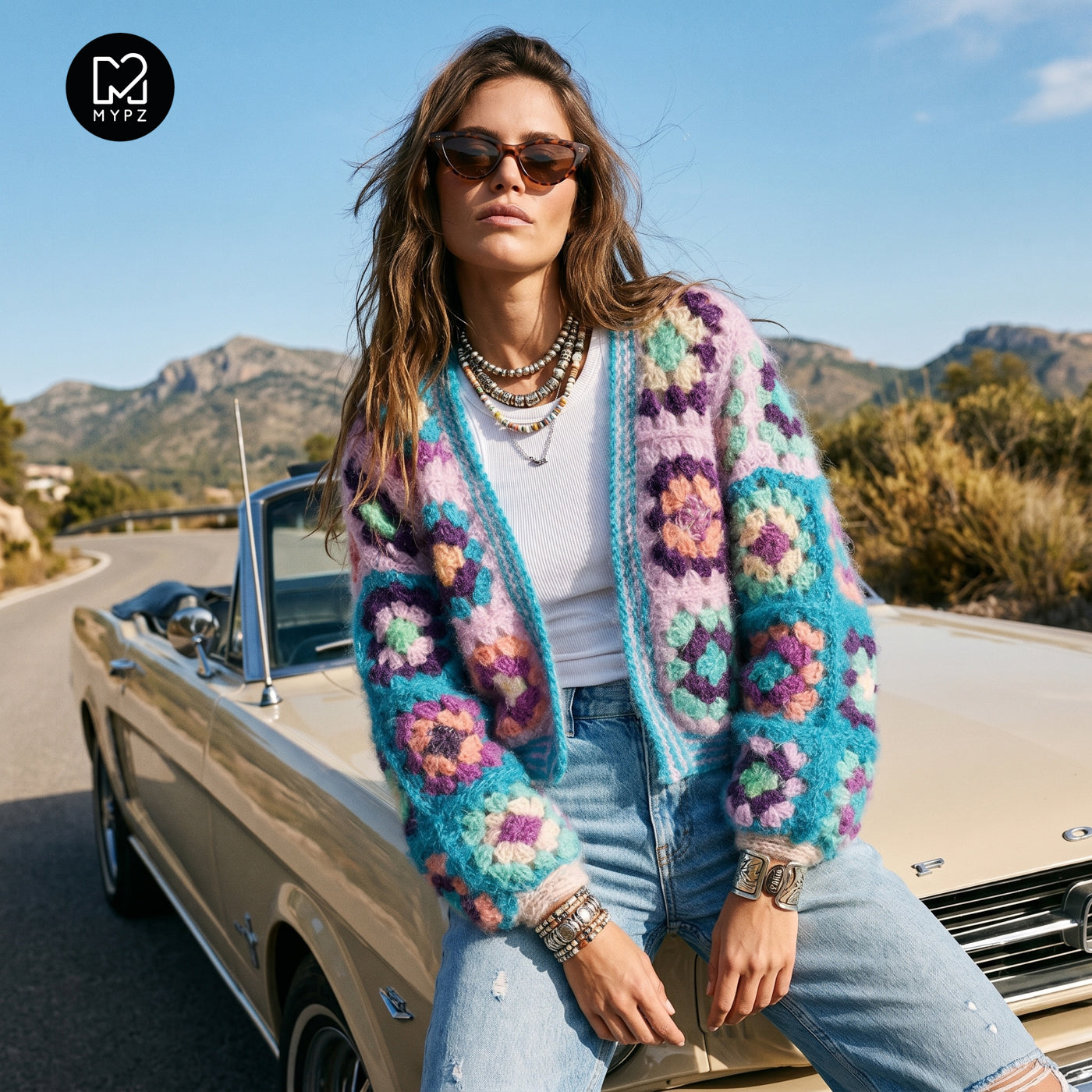 Crochet kit - MYPZ Granny square bomber cardigan Hailey (ENG-NL