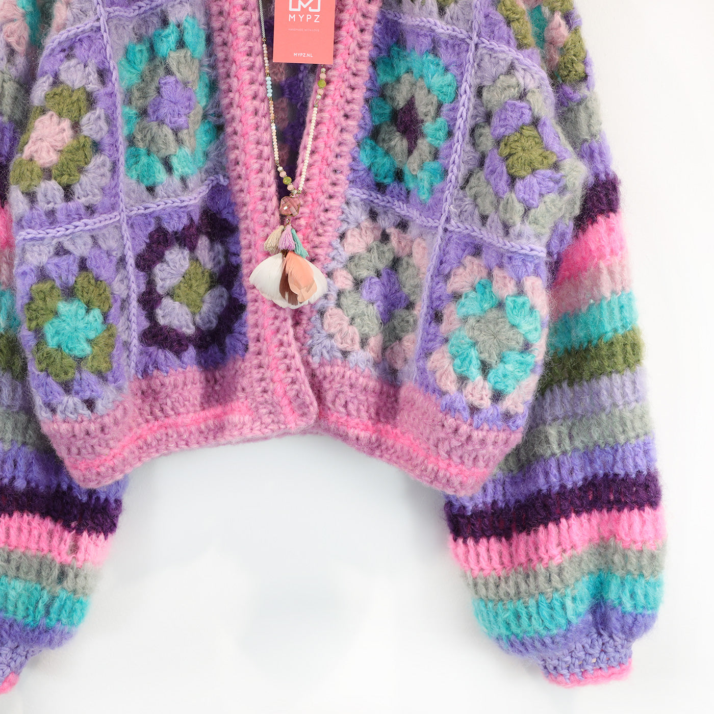 Haakpatroon - MYPZ Granny square Mohair vest Purple-Candy (ENG-NL-DE)