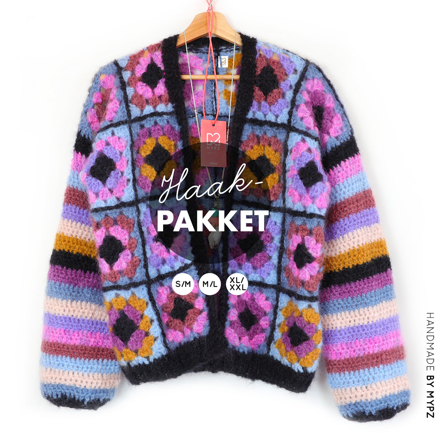 Haakpakket - MYPZ Granny square cardigan Lovestory (ENG-NL)