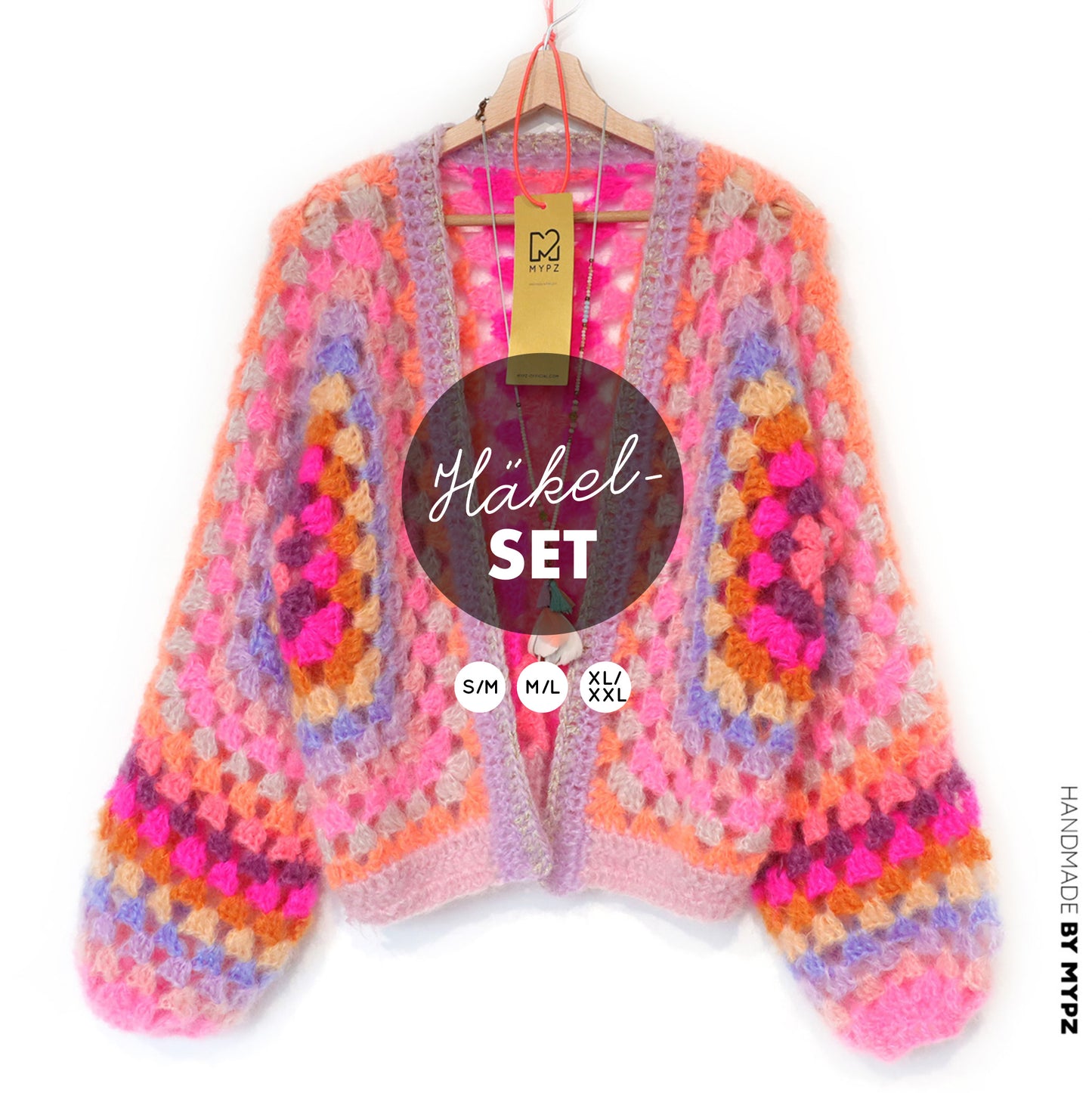 Haakpakket - MYPZ Hexagon Vest Pink Vibes (ENG-NL-DE)