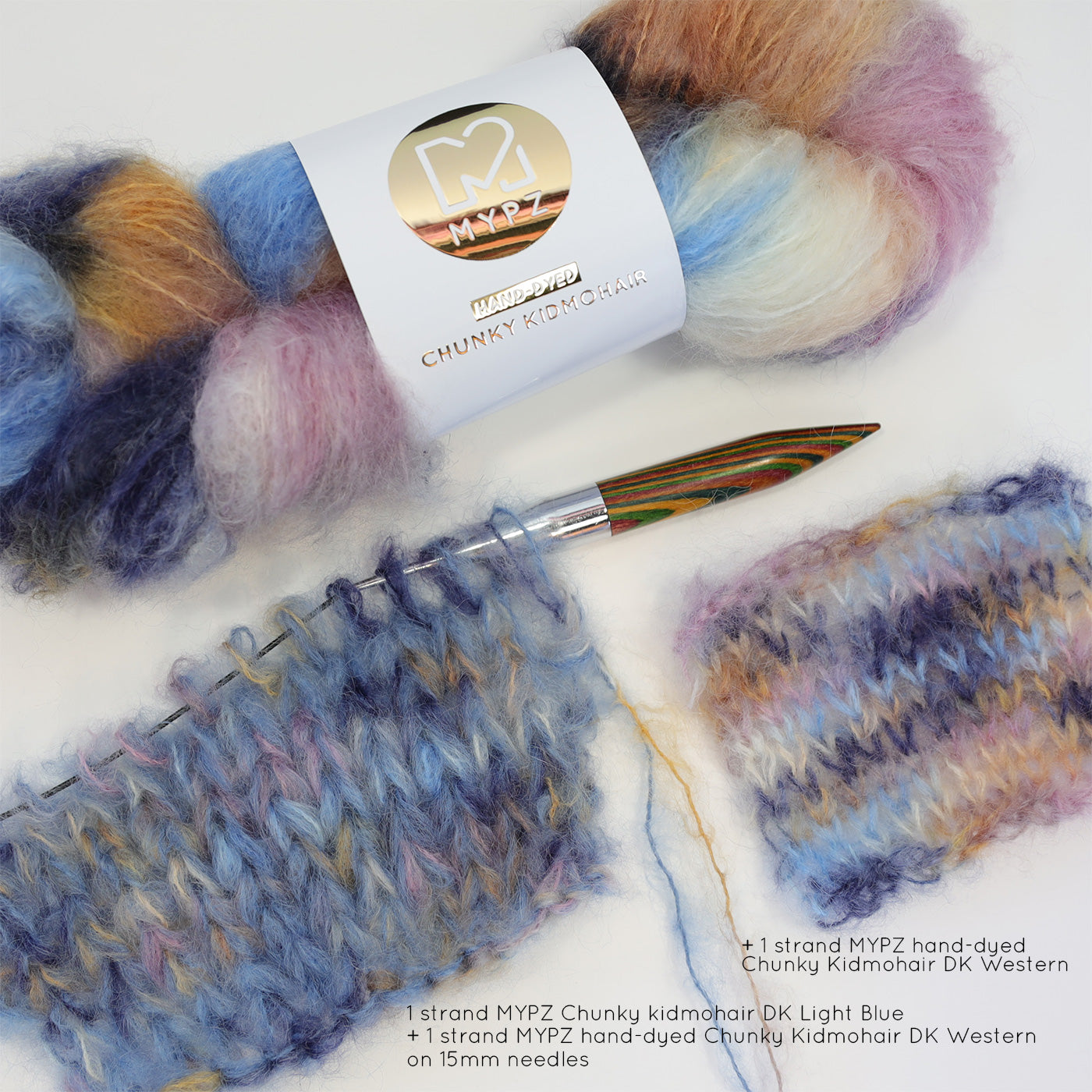 MYPZ Chunky kidmohair DK – handgeverfd Western