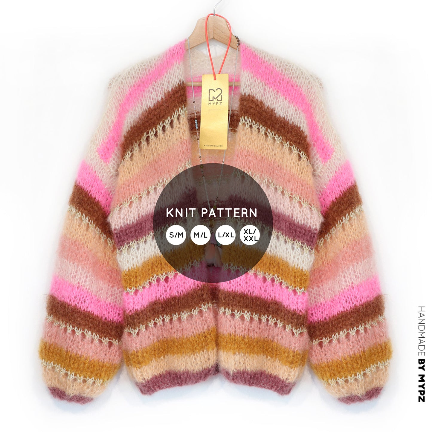Breipatroon – MYPZ Light Mohair vest Caramel No10 (ENG-NL-DE)