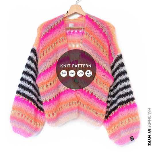 Breipatroon – MYPZ Light Mohair vest Pink Magic No10 (ENG-NL-DE)
