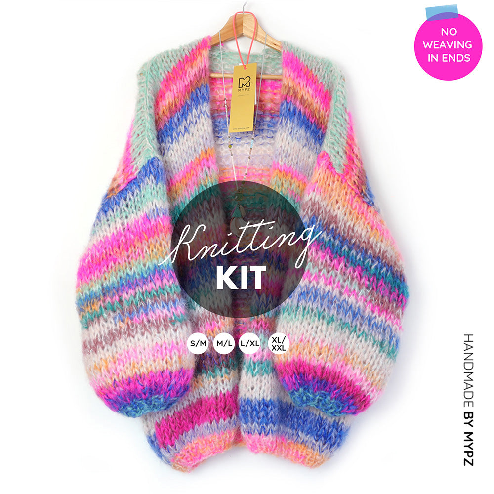 Breipakket – MYPZ Chunky Mohair vest Blue Elegance No.15 (ENG-NL)