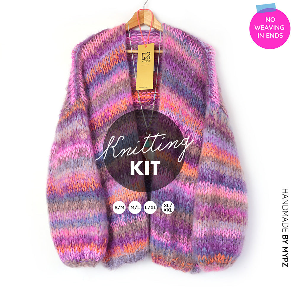 Breipakket – MYPZ Chunky mohair cardigan Majestic No.15 (ENG-NL)