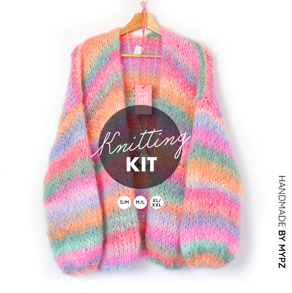 Breipakket – MYPZ  Chunky Mohair Cardigan Pastelicious No15 (ENG-NL)