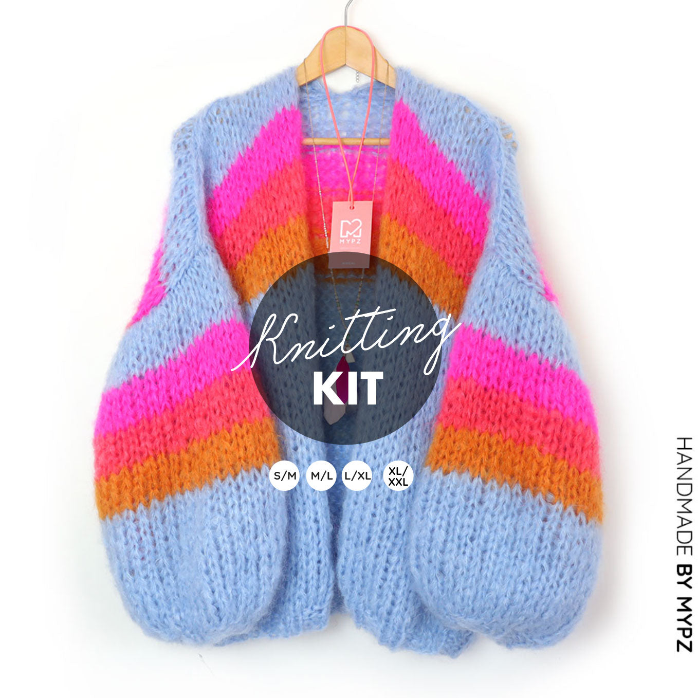 Breipakket – MYPZ Chunky Mohair vest Fluffy Cloud No.15 (ENG-NL-ES)