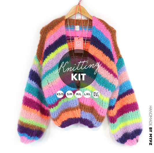 Breipakket – Chunky Mohair Vest Rainbow Medley No.12 (ENG-NL-DE)