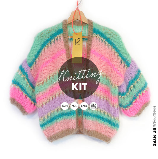 Breipakket – MYPZ Light Mohair vest Faby No10 (ENG-NL-DE)