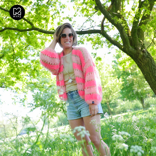 Breipatroon – MYPZ kort Light Mohair vest Summerflow No10 (ENG-NL-DE)