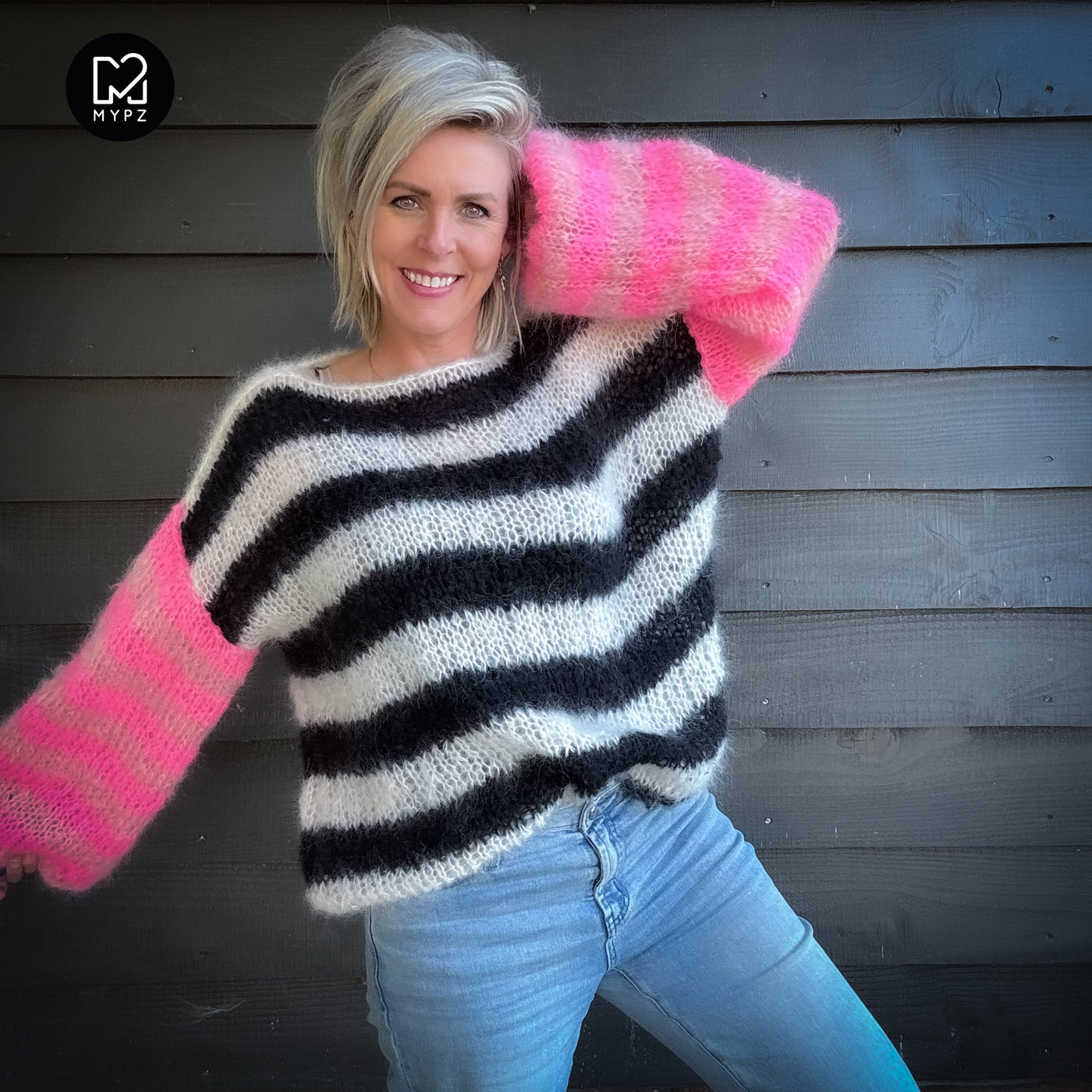 Knitting Kit – MYPZ Basic Light Mohair Pullover Melon-Candy no10 (ENG-NL-DE)