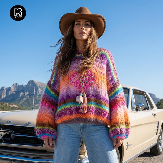 Breipakket – MYPZ korte Chunky trui Neon Hearts No15 (ENG-NL-DE)