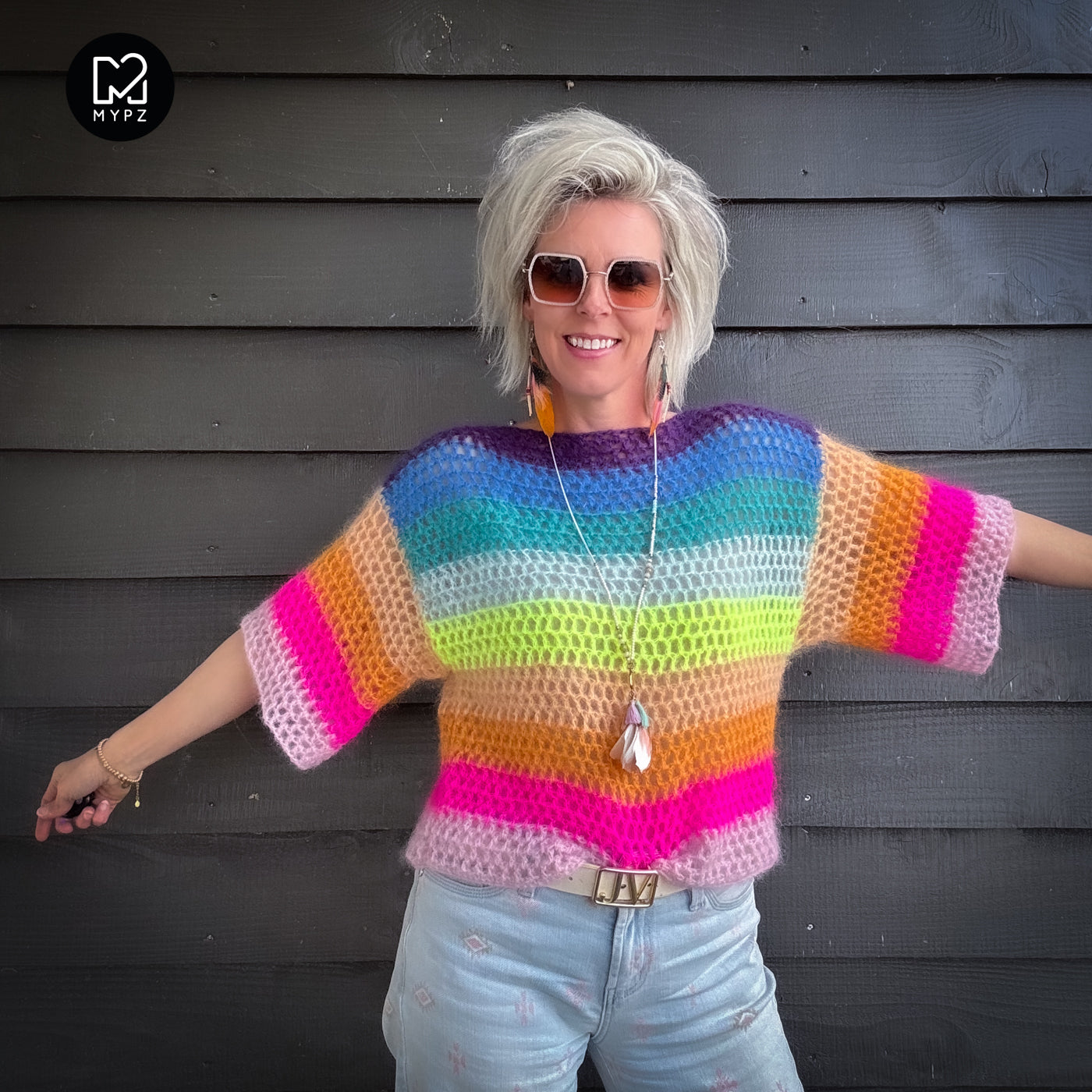 Haakpatroon – MYPZ gehaakte rainbow top (ENG-NL-DE)