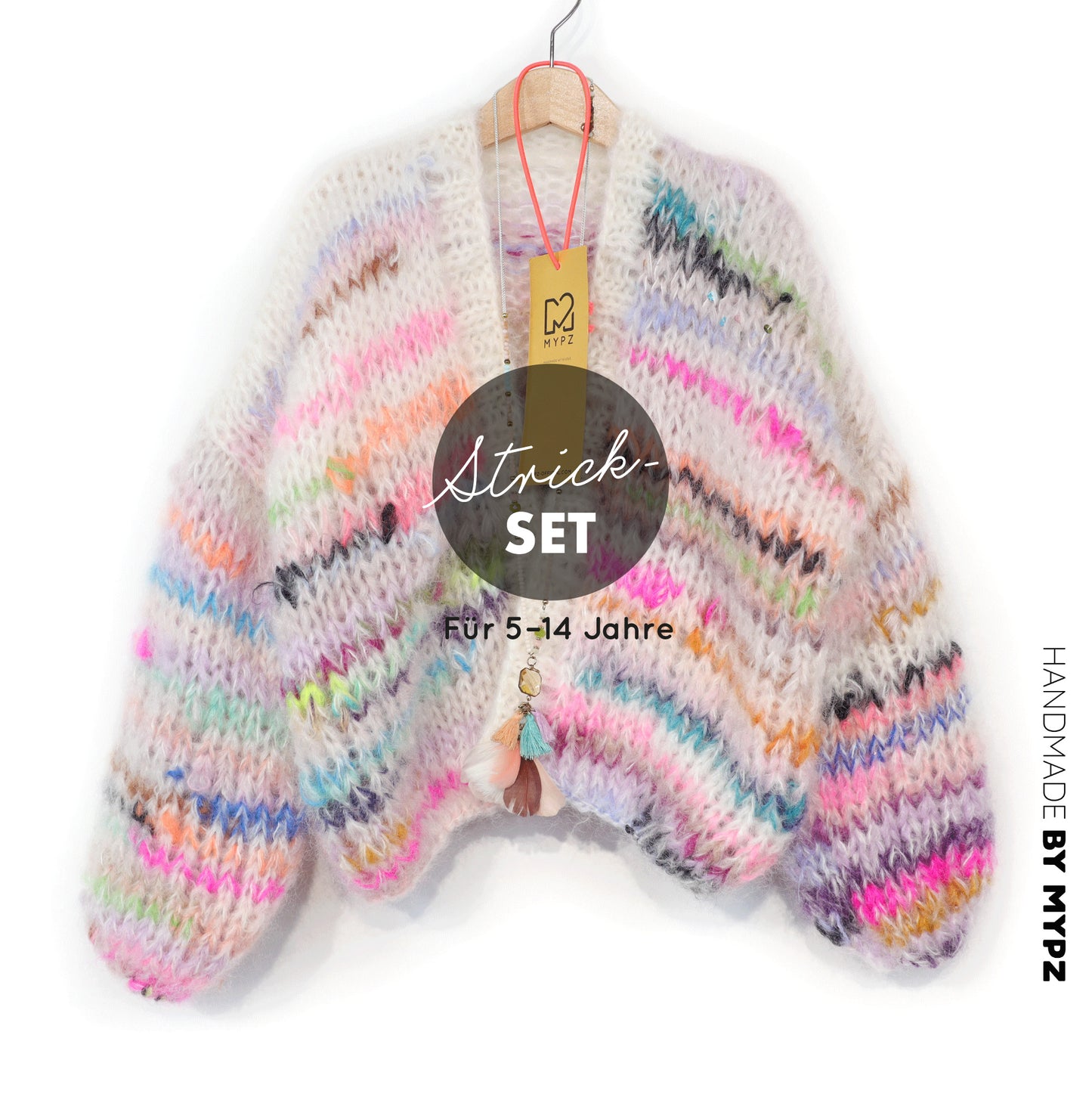 Breipakket – MYPZ Chunky Mohair Cardigan Scrap Yarn No12 (ENG-NL-DE)