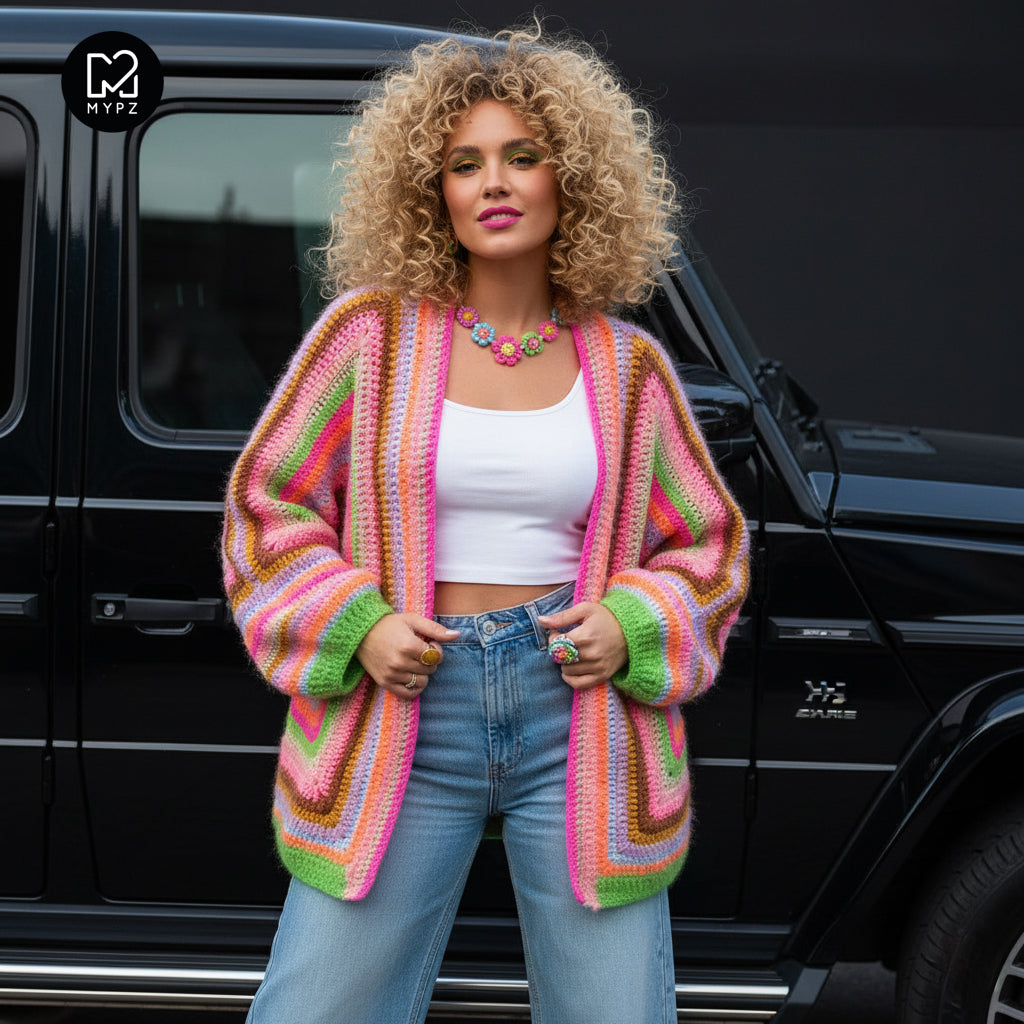 Haakpakket - MYPZ Hexagon Cardigan Vibrant Soul (ENG-NL-DE-FR-ES)