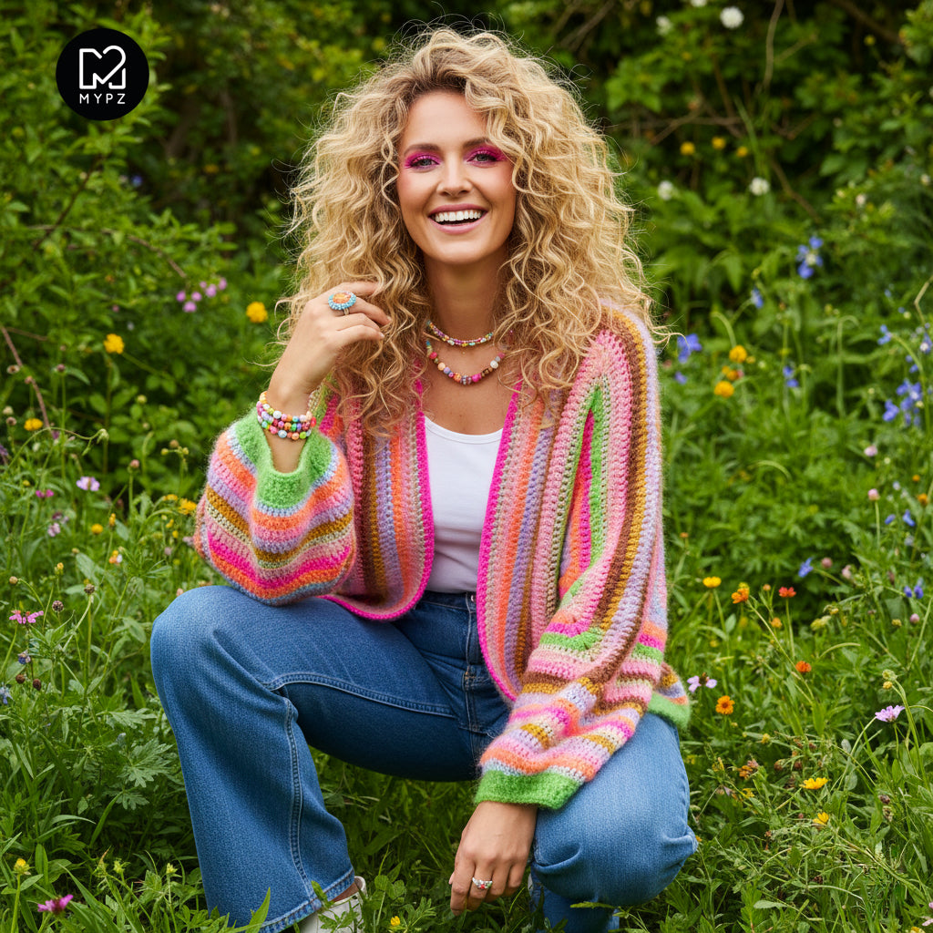 Haakpakket - MYPZ Hexagon Cardigan Vibrant Soul (ENG-NL-DE-FR-ES)