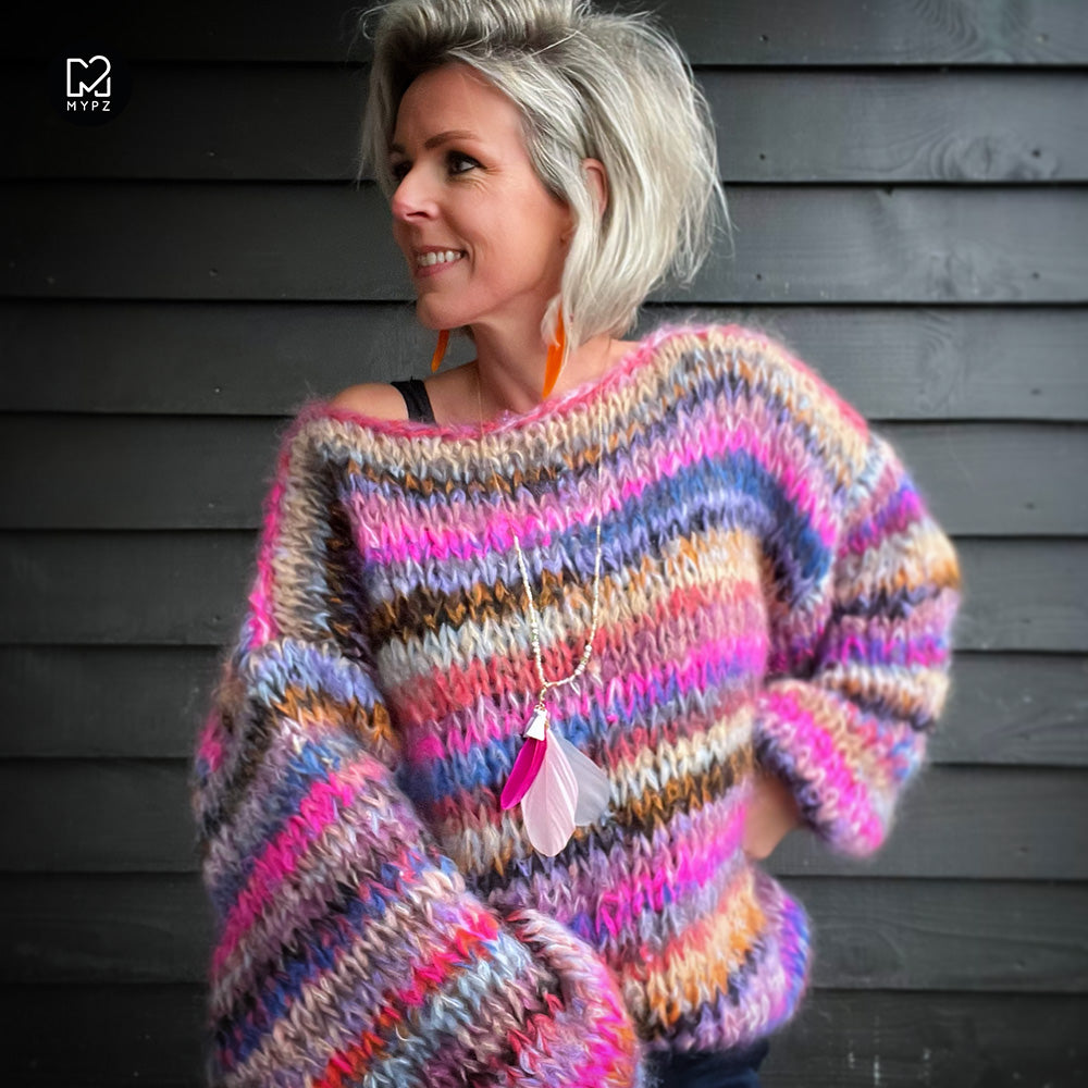 Breipakket – MYPZ Chunky Mohair Pullover Flirty No15 (ENG-NL)
