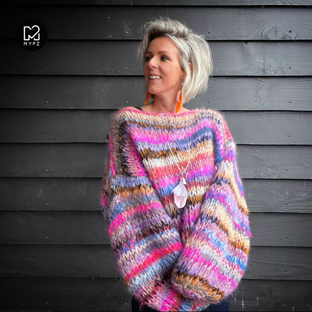 Breipakket – MYPZ Chunky Mohair Pullover Flirty No15 (ENG-NL)