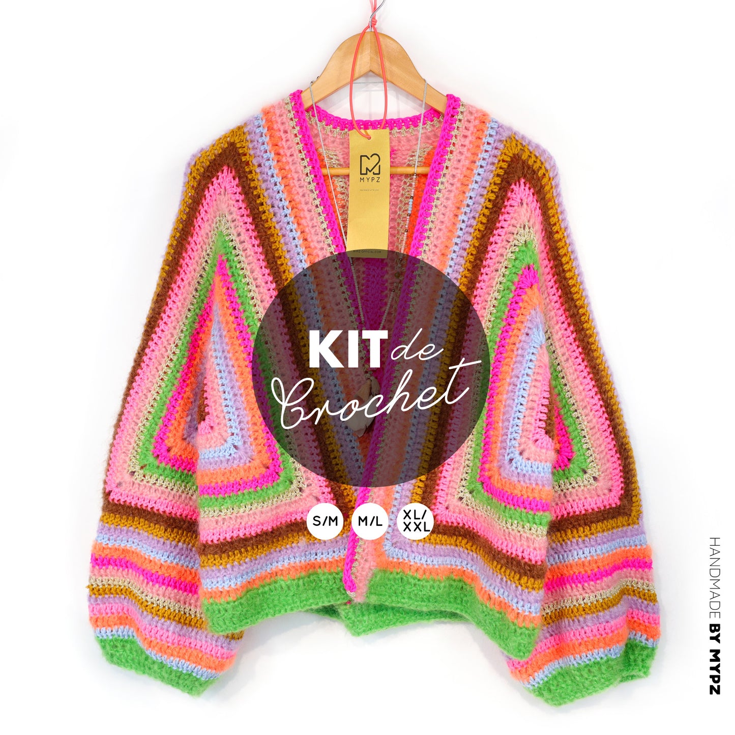 Haakpakket - MYPZ Hexagon Cardigan Vibrant Soul (ENG-NL-DE-FR-ES)