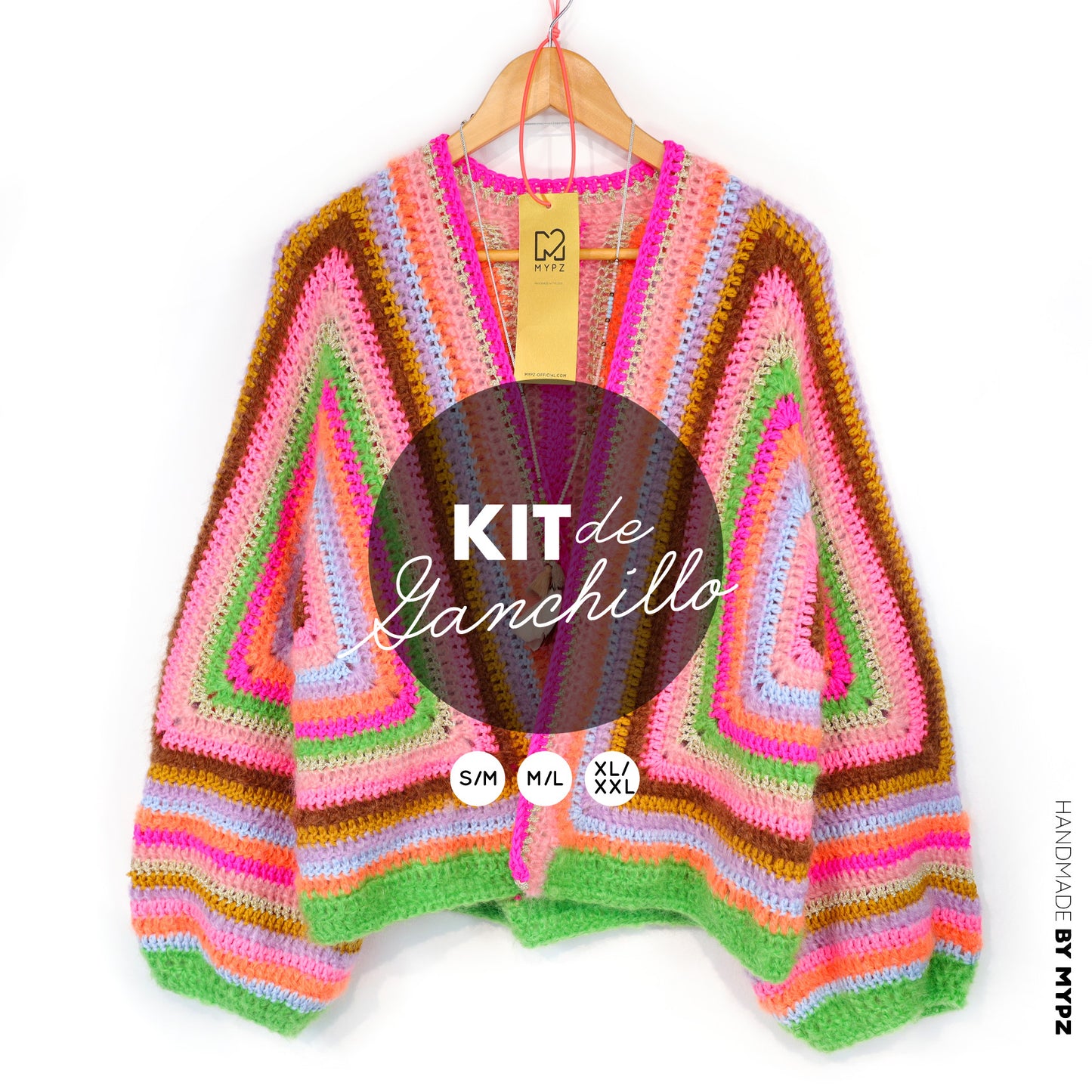 Haakpakket - MYPZ Hexagon Cardigan Vibrant Soul (ENG-NL-DE-FR-ES)