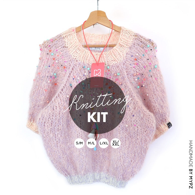 Knitting Kit – MYPZ light top-down sweater Diamonds and Pearls No10 (ENG-NL)