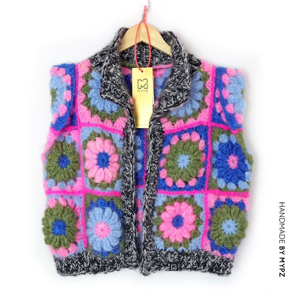 Haakpatroon - MYPZ 3D Granny Gilet PinkyBlue (ENG-NL)