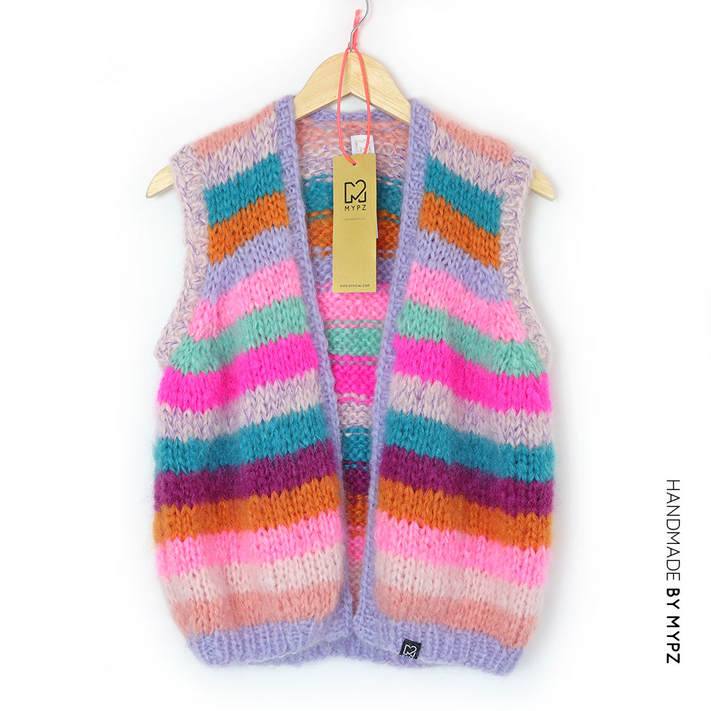 Breipatroon - MYPZ Chunky Mohair gilet Kiss No.10