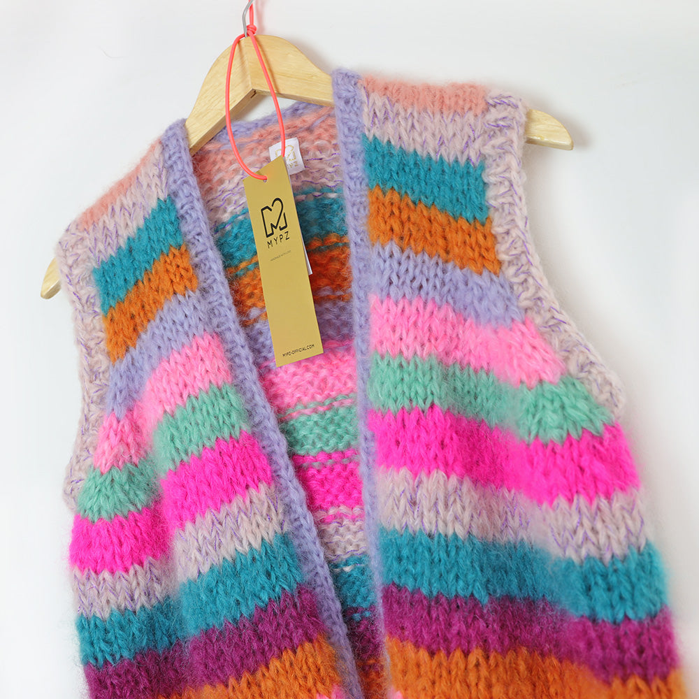 Breipatroon - MYPZ Chunky Mohair gilet Kiss No.10