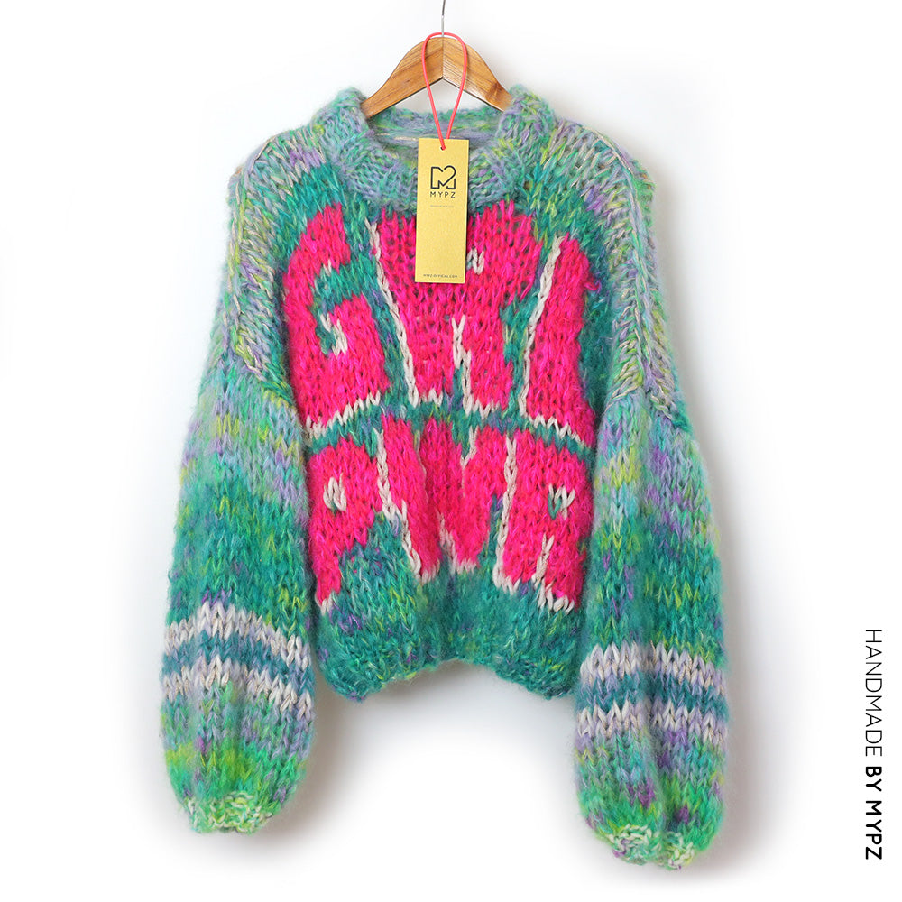 Breipatroon – MYPZ basic chunky mohair trui GIRL POWER NO.15 (ENG-NL)