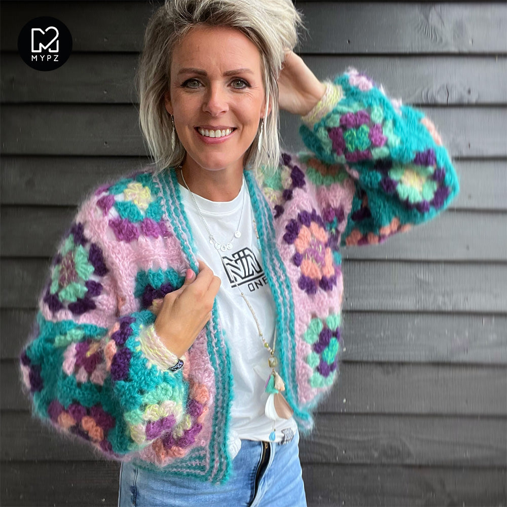 Haakpakket - MYPZ Granny square bomber vest Hailey (ENG-NL)