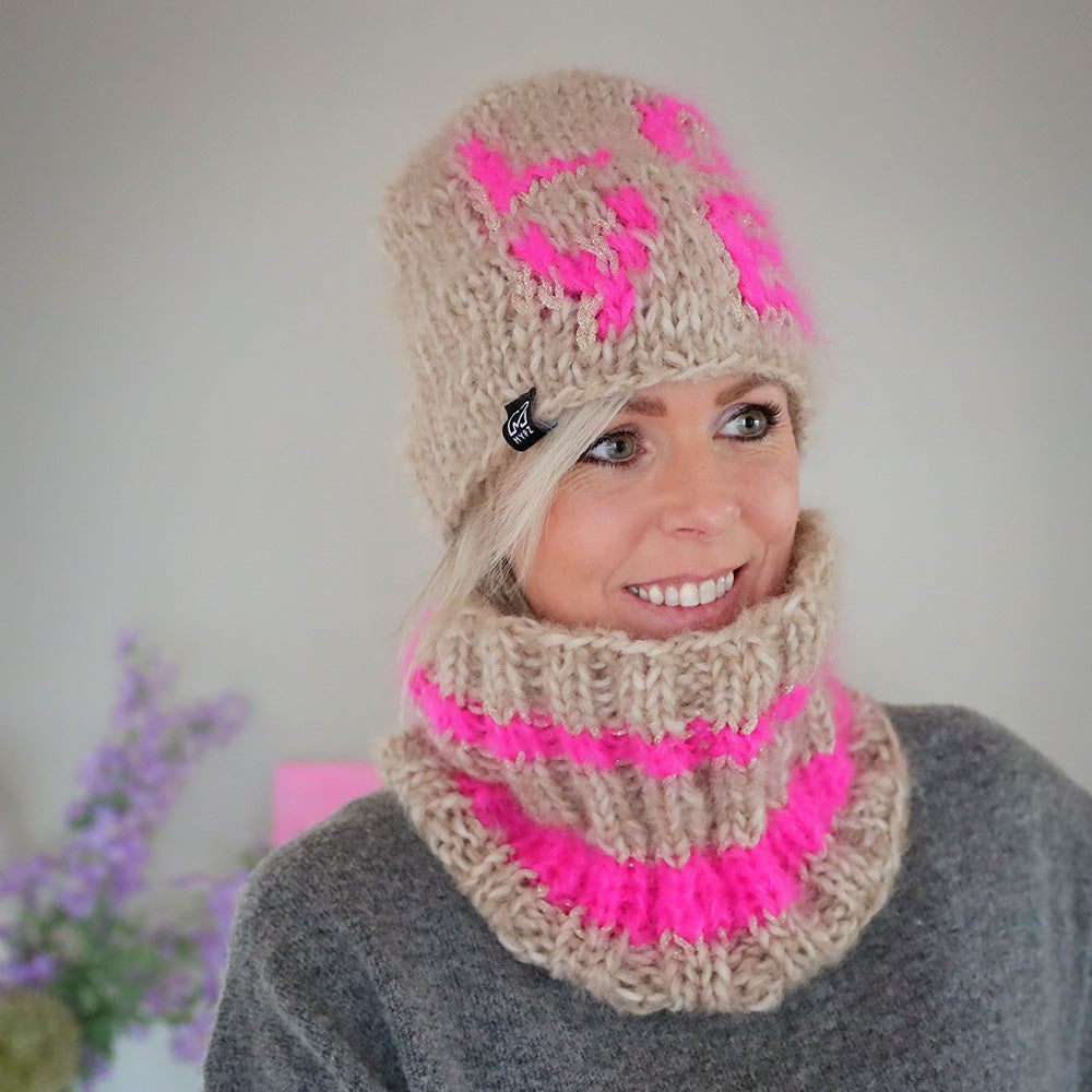 Breipakket – Chunky Love beanie + colsjaal (ENG-NL)