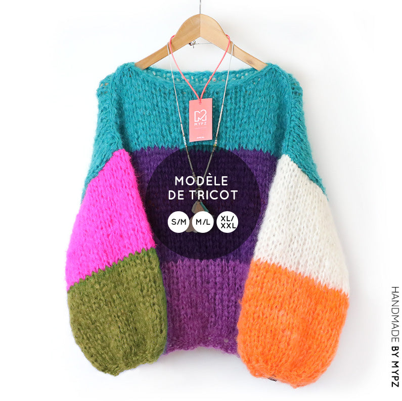 Breipatroon – MYPZ basic chunky mohair trui Mila No15 (ENG-NL-DE-FR-ES)