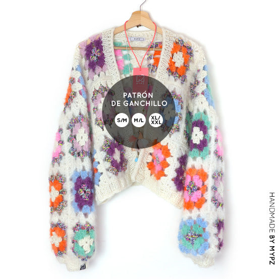 Haakpatroon - MYPZ Dreamy Granny square bomber vest Off White (ENG-NL)