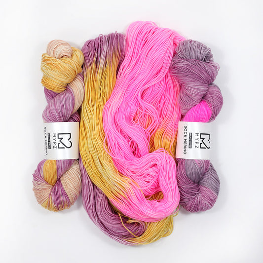 MYPZ Sock Merino Fade Set Anemone