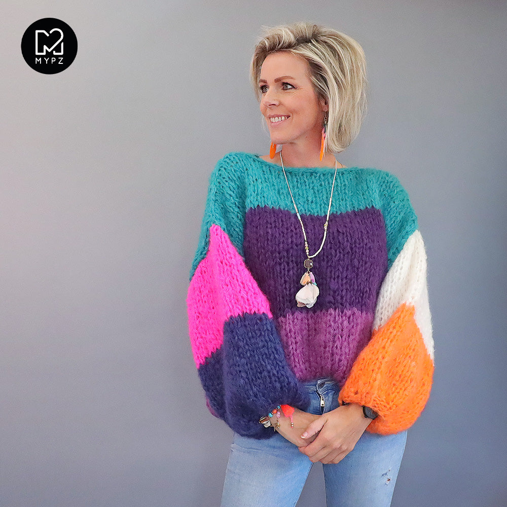 Breipatroon – MYPZ basic chunky mohair trui Mila No15 (ENG-NL-DE-FR-ES)