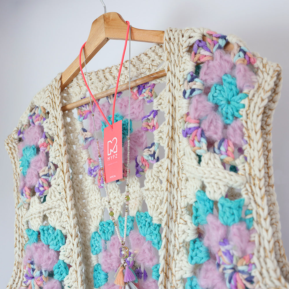 Haakpatroon - MYPZ Granny Boho Gilet Sea (ENG-NL)