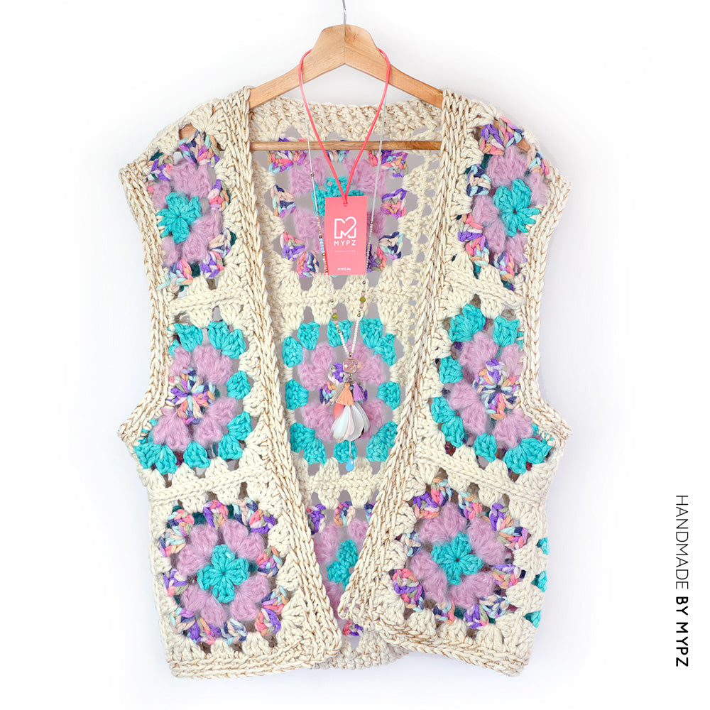 Haakpatroon - MYPZ Granny Boho Gilet Sea (ENG-NL)