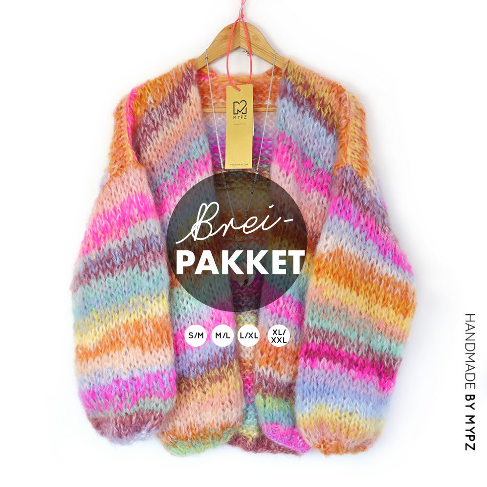 Breipakket – MYPZ Chunky Mohair vest Bright Moments No.15 (ENG-NL-ES)