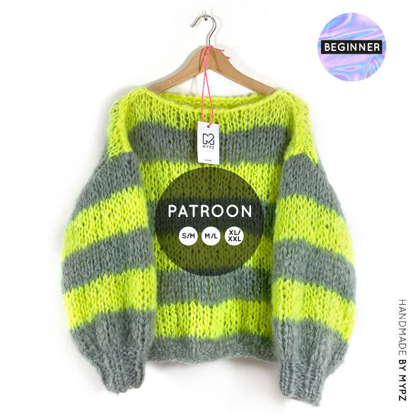 MYPZ breipatroon basic chunky pullover Neon no15