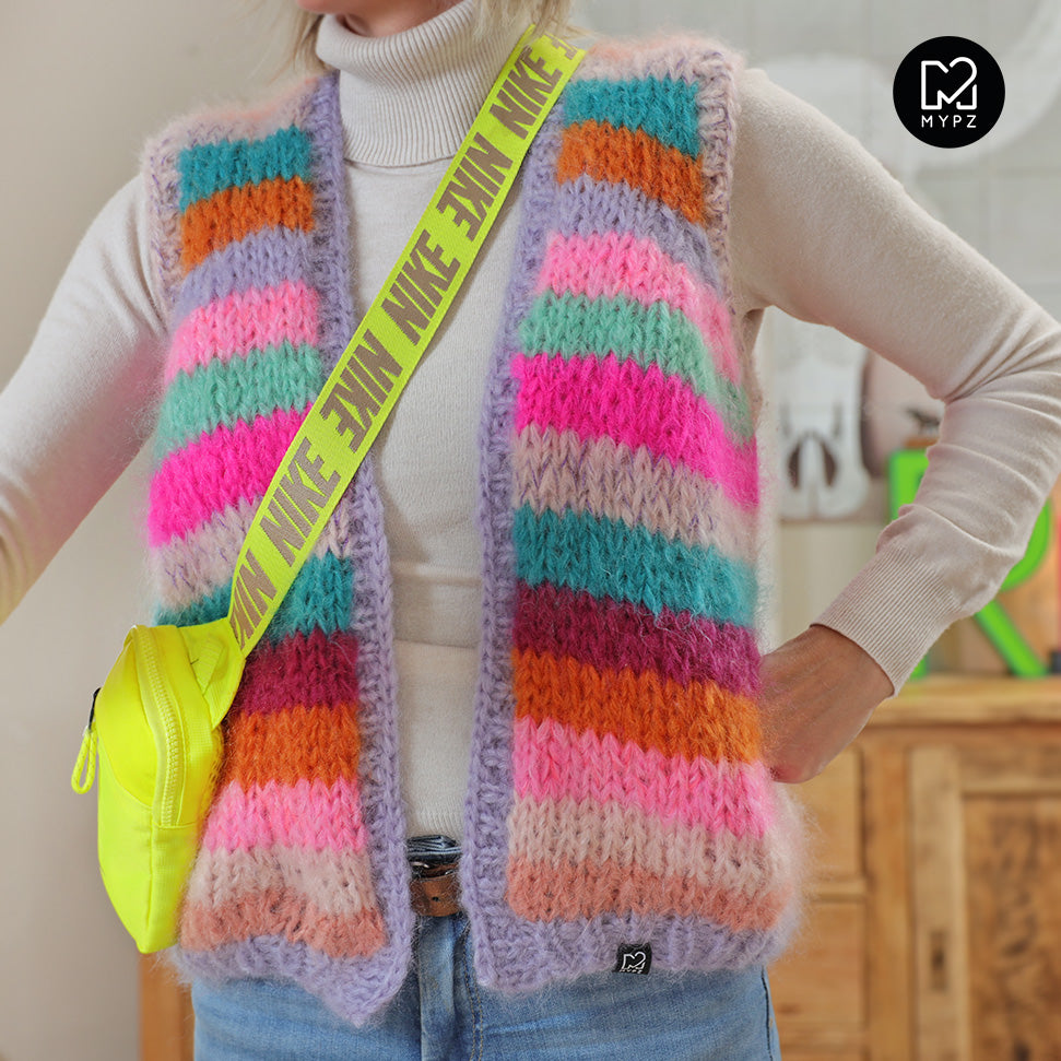 Breipatroon - MYPZ Chunky Mohair gilet Kiss No.10