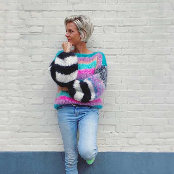 MYPZ colorsplash mohair pullover No9