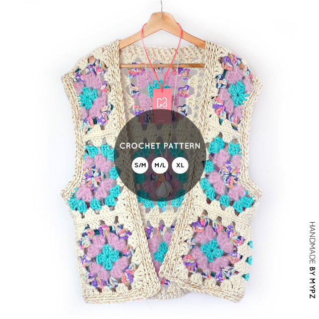 Haakpatroon - MYPZ Granny Boho Gilet Sea (ENG-NL)