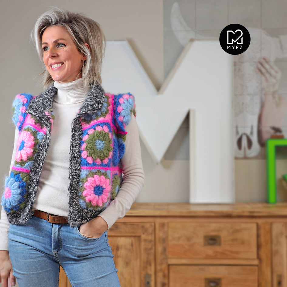 Haakpatroon - MYPZ 3D Granny Gilet PinkyBlue (ENG-NL)