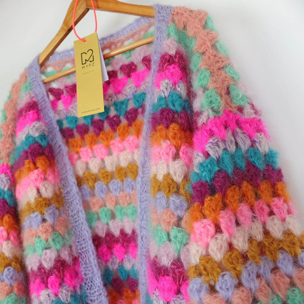 Haakpakket - MYPZ Mohair Granny stripes vest Spirit (ENG-NL)