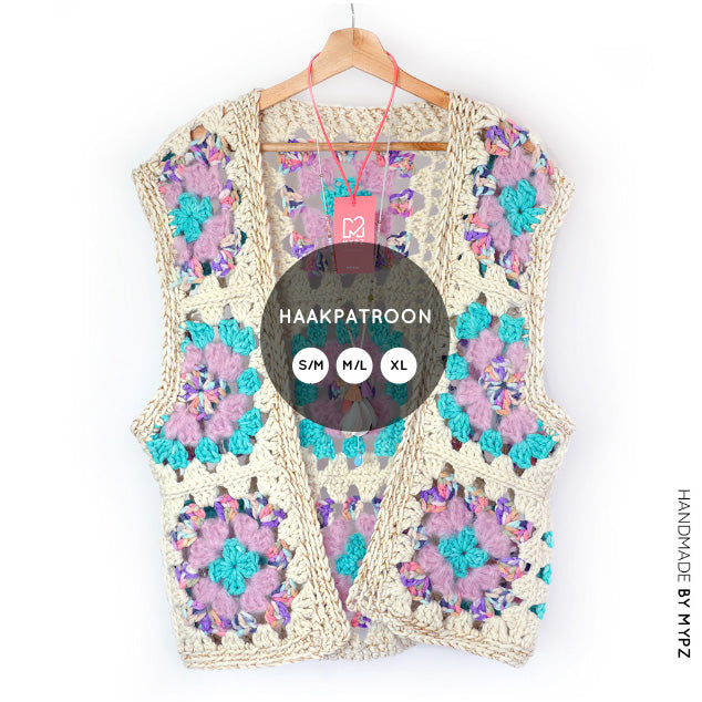 Haakpatroon - MYPZ Granny Boho Gilet Sea (ENG-NL)