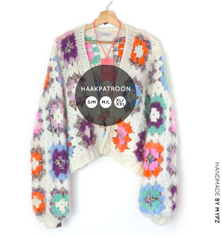 Haakpatroon - MYPZ Dreamy Granny square bomber vest Off White (ENG-NL)