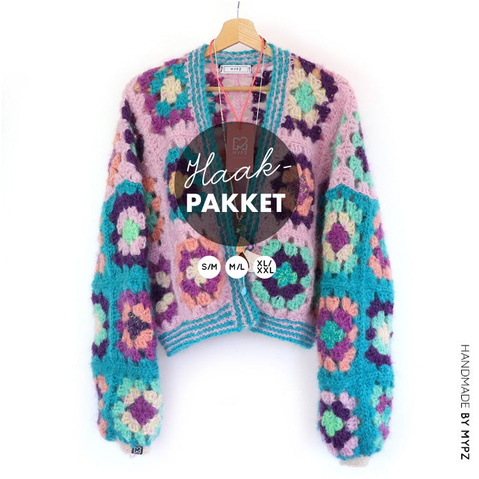 Haakpakket - MYPZ Granny square bomber vest Hailey (ENG-NL)