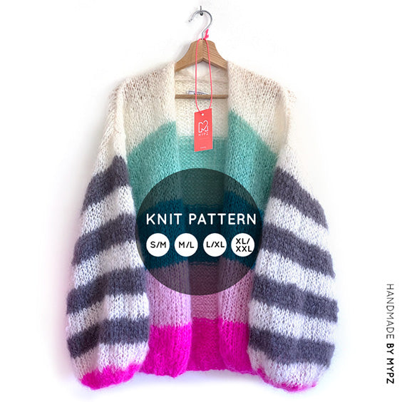 Breipatroon – MYPZ Basic Light Mohair vest Flow No10 (ENG-NL-DE)