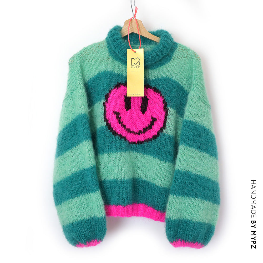 Breipakket – MYPZ light mohair trui Smiley Green No8 (ENG-NL)